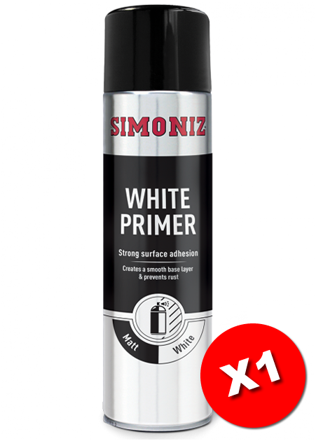 Simoniz White Primer Acrylic Spray Paint 500ml SIMP12D